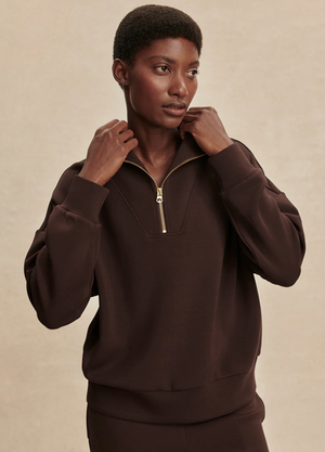 Hawley Half-Zip Sweat Coffee Bean