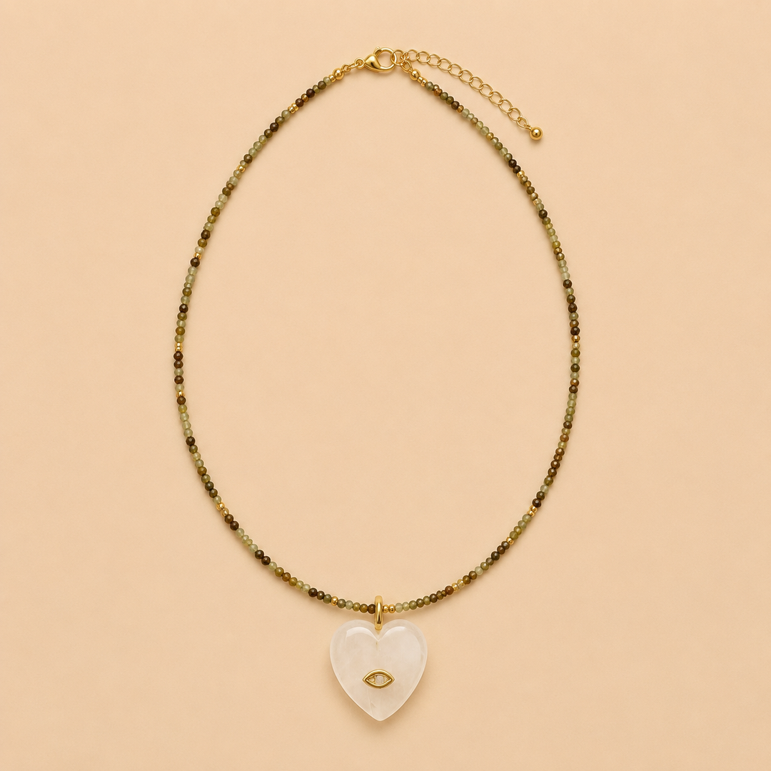 Petite Beads w/Moonstone Heart