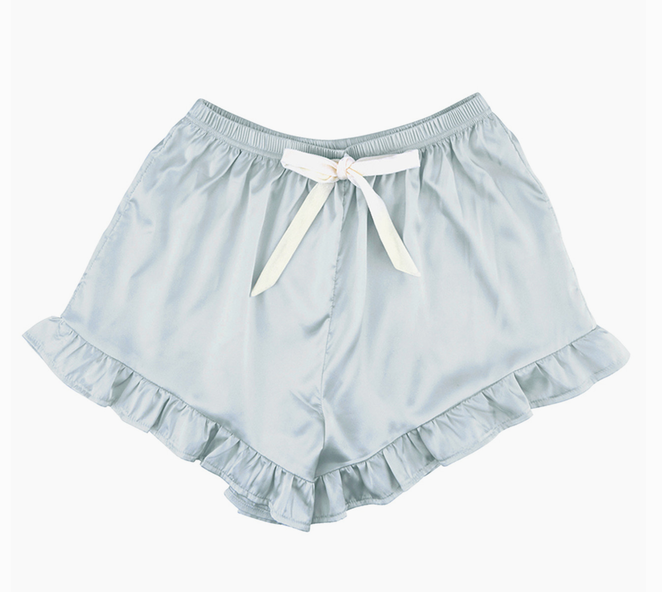 Cami & Velvet Ruffled Short - Blue