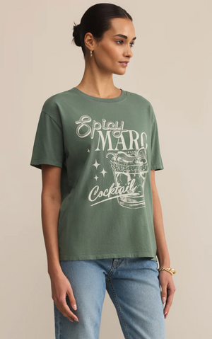 Spicy Marg Boyfriend Tee Hunter Green