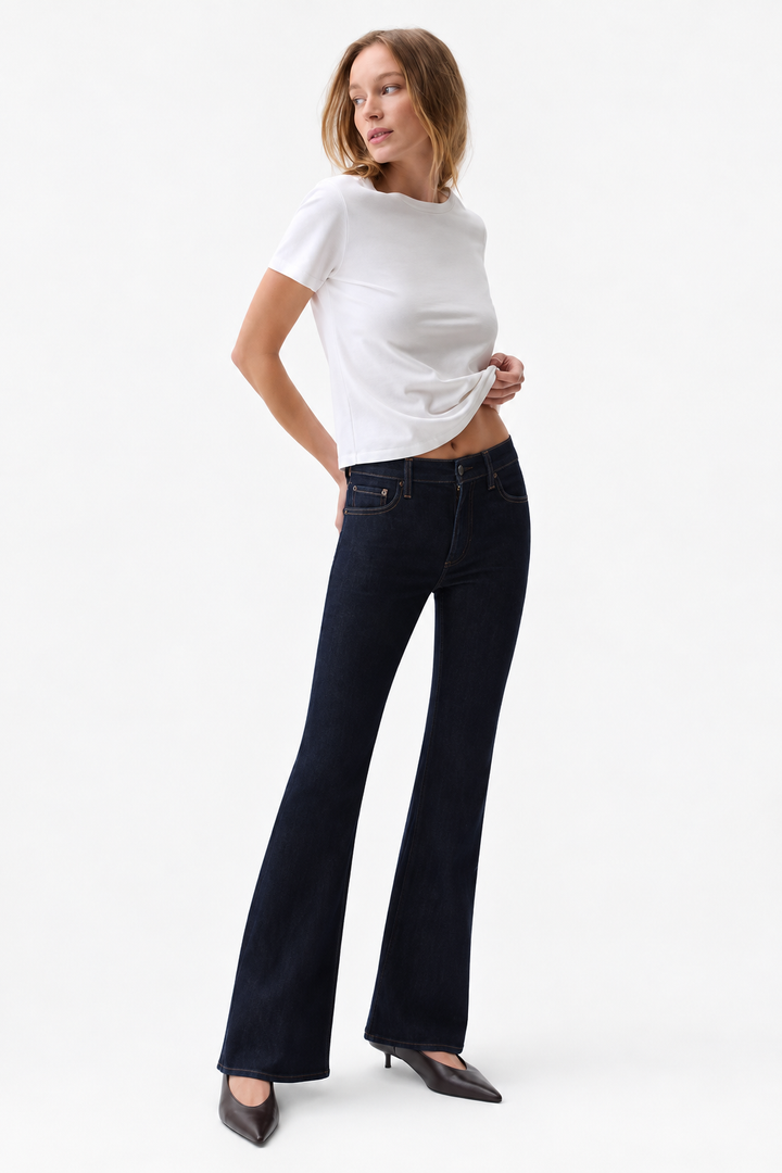 Kinsley Mid Rise Flare-Night Flight