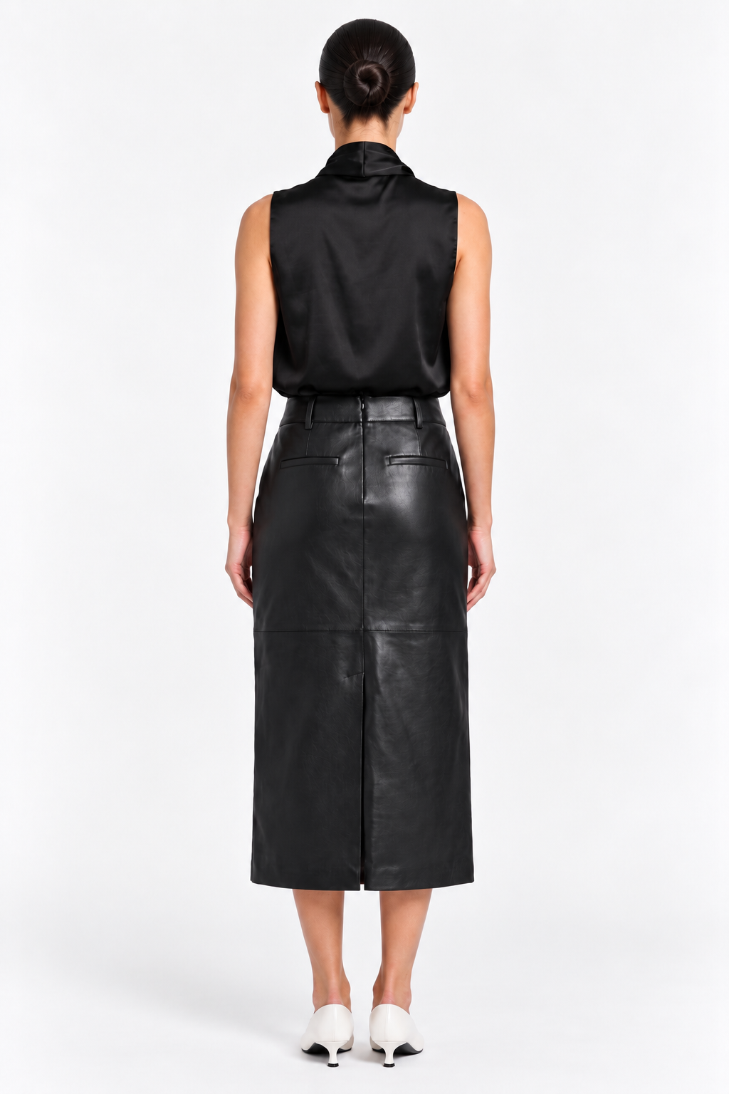 Sasha Cowl Neck Top-Black