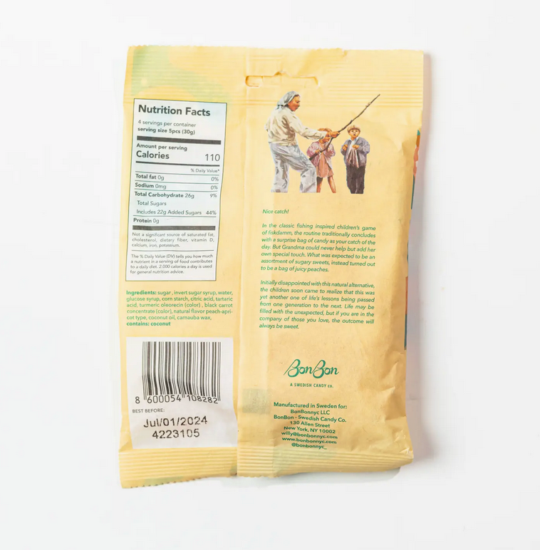 Sour Peach Fish - Swedish Candy 5.2oz (150g)