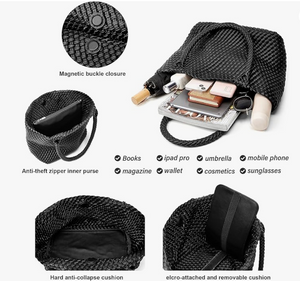 Woven Tote Medium Black