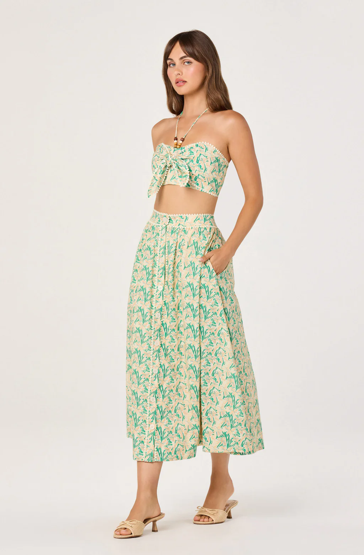 Keesha Skirt-Green Pink Multi