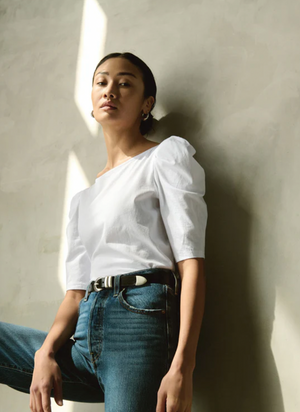 Emery Boat Neck Top White