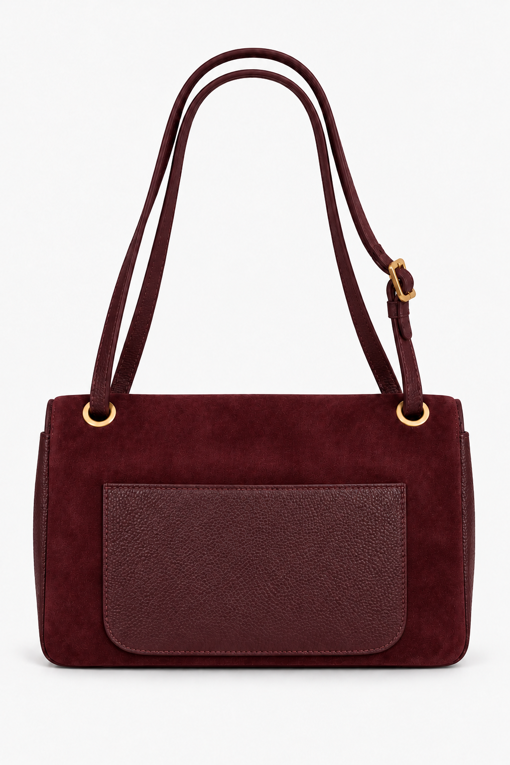 Aurora Suede Tote- Burgundy