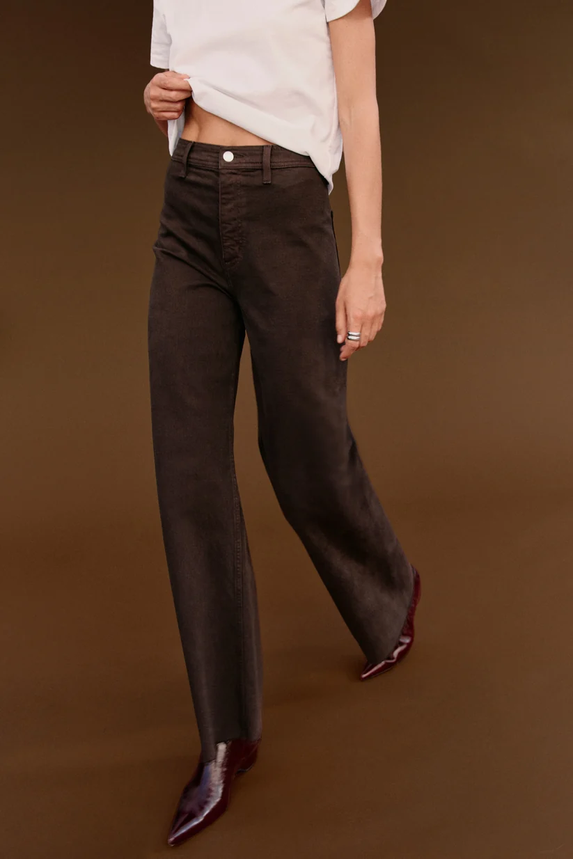 Penny High Rise Wide Leg-Mocha