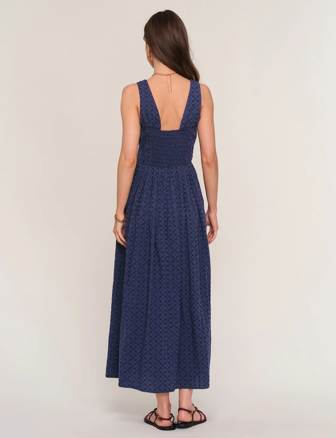 Stasia Midi Dress-Navy