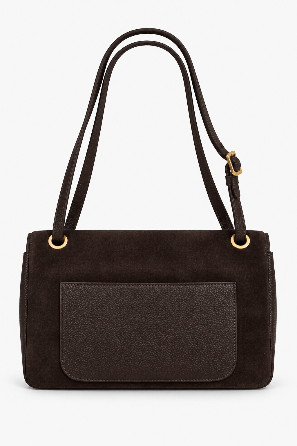 Aurora Suede Tote- Dark Brown
