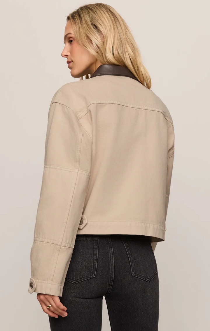 Rey Cropped Chore Jacket-Soapstone