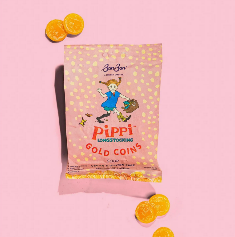 Pippi Longstocking Gold Coins - Swedish Candy 4.2oz (120g)