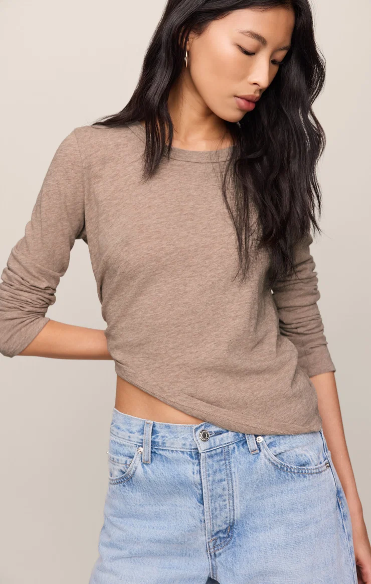 Junie Long Sleeve-Heather Ash