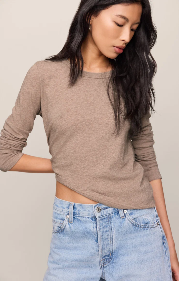Junie Long Sleeve-Heather Ash