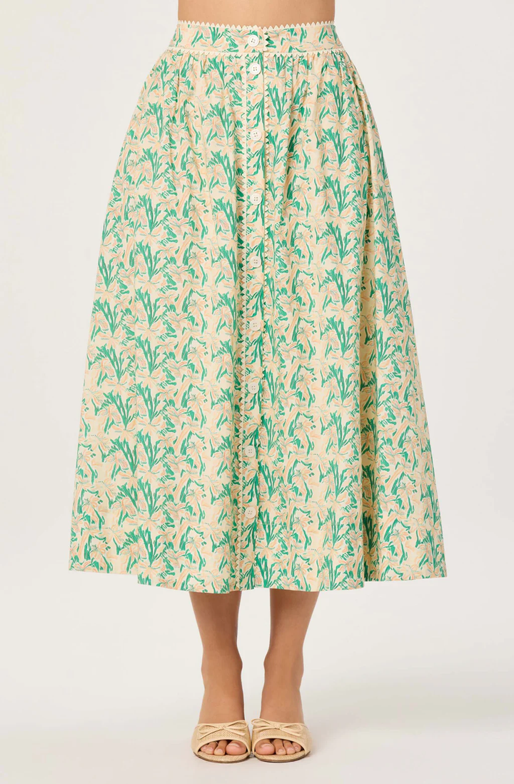 Keesha Skirt-Green Pink Multi