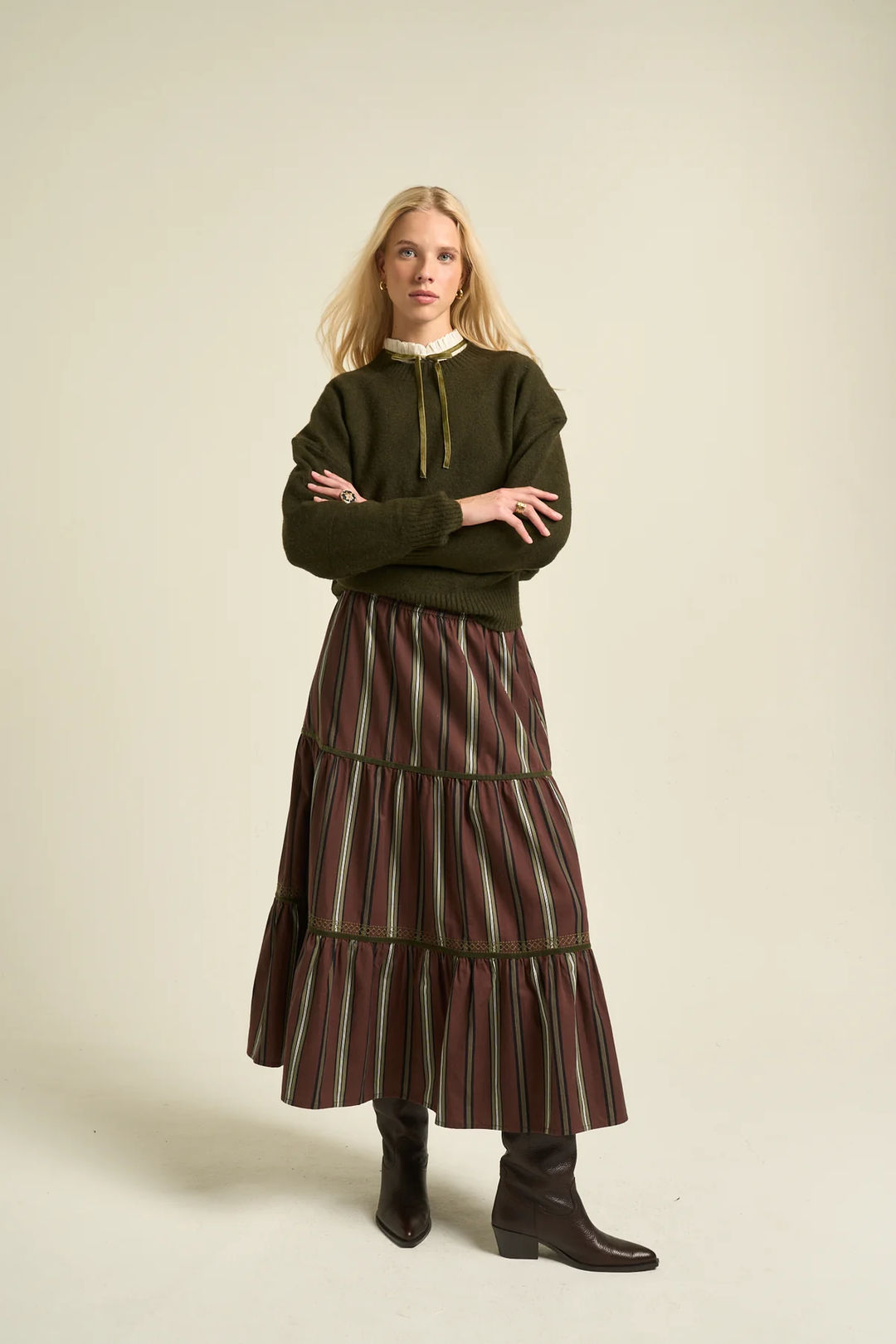 SONMER Evelyn Skirt Brown