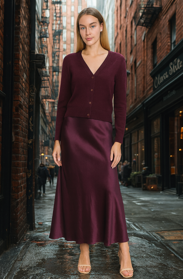 Farrah Midi Skirt Plum