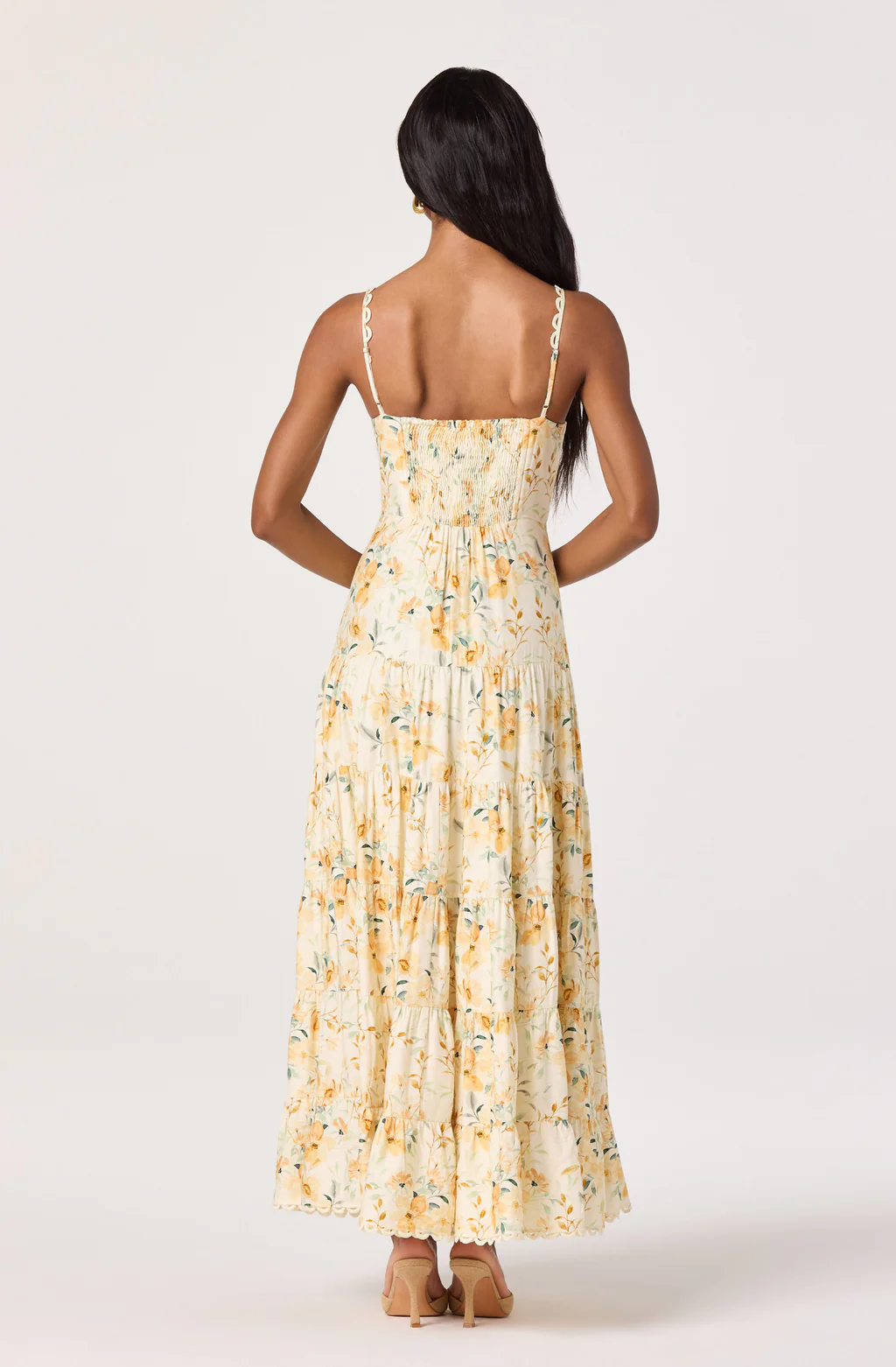 Tazia Dress-Yellow Cream Floral