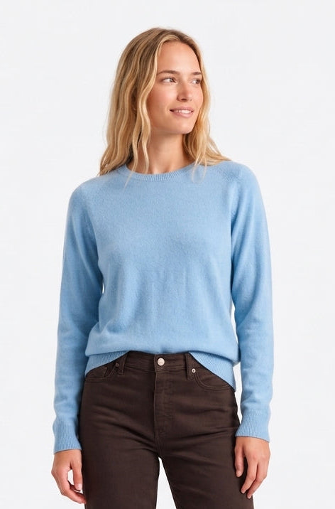 Classic Sweater Top-Sky Blue