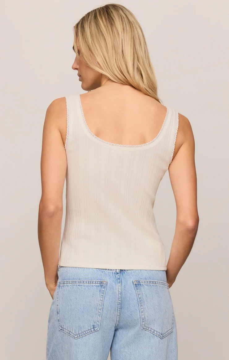 Lainey Pointelle Tank-Cloud