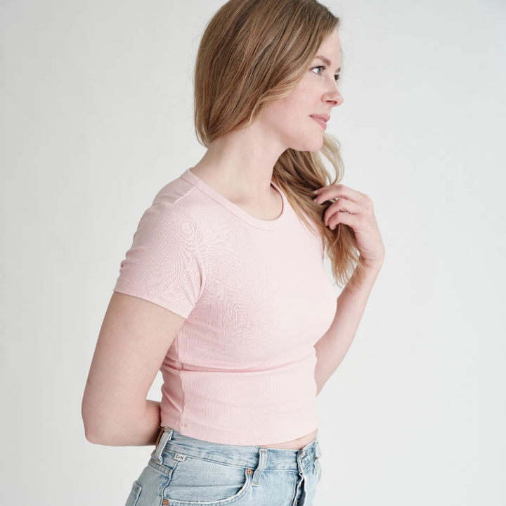 Undun Cropped Medium Volume-Pink