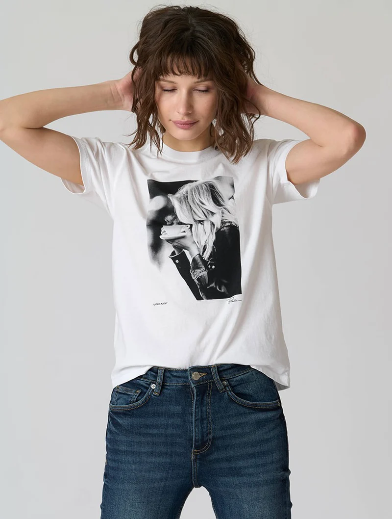 Turbo Boost Mushie Tee Worn White