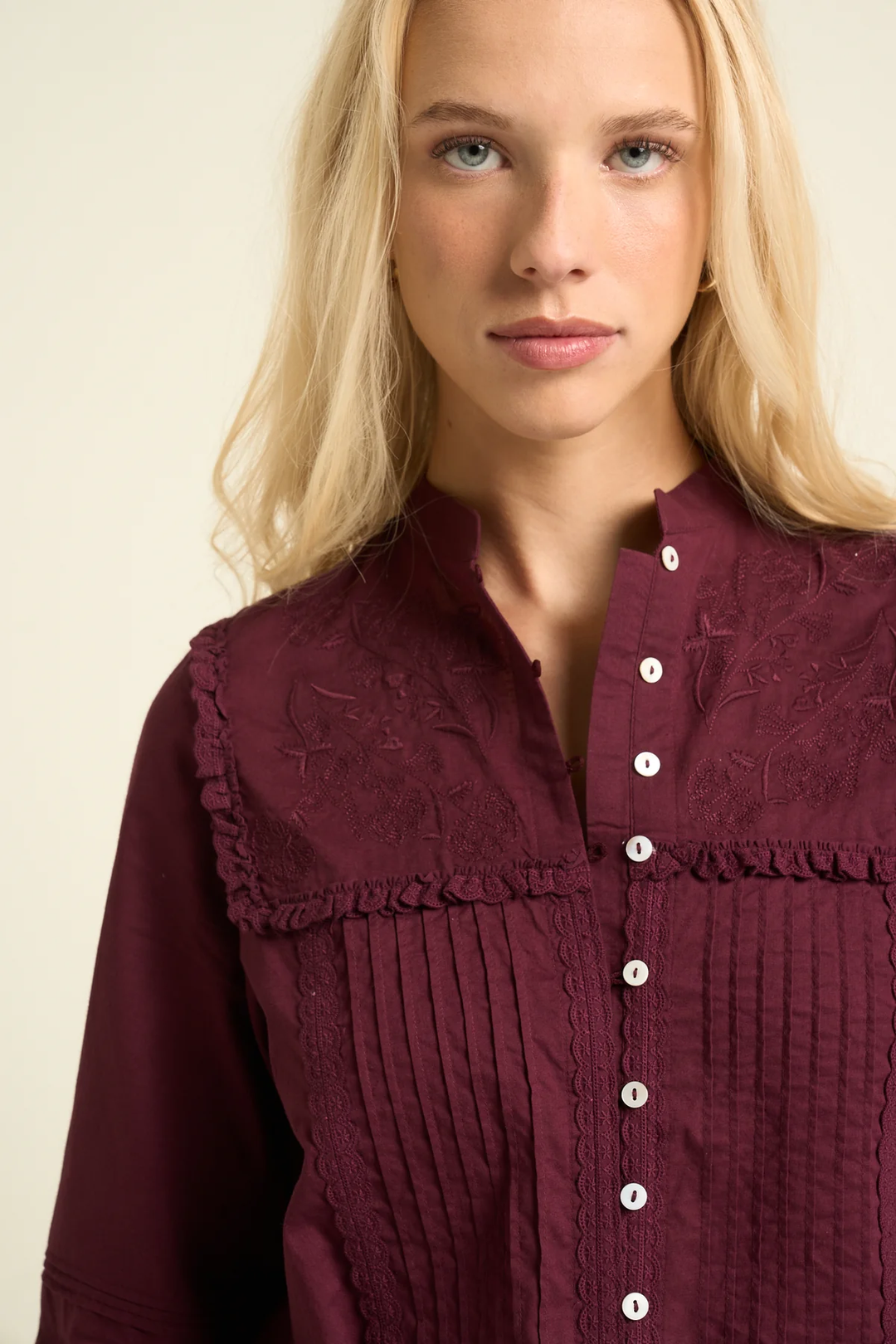 SONMER Mila Blouse Burgundy