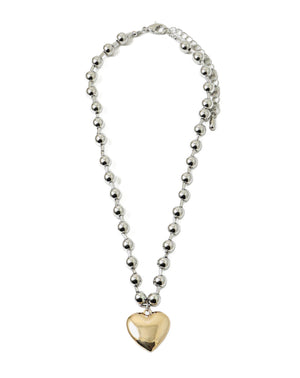 Love Collection Silver Balls Gold Heart