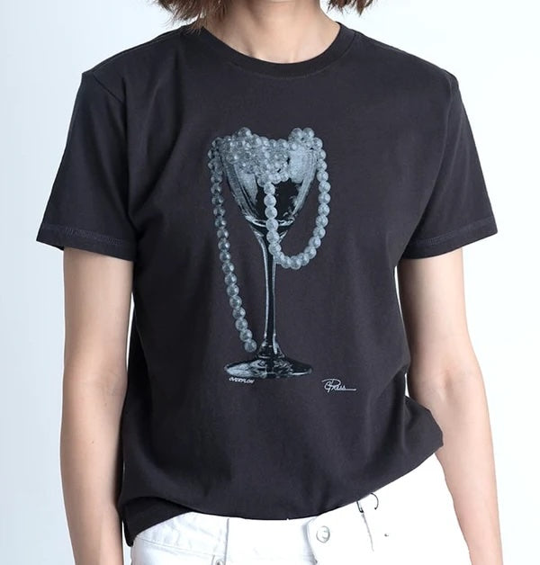 Overflow Mushie Tee Worn Black