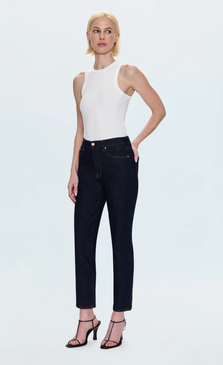 Bri Ankle High Rise Straight Jean - Nightfall