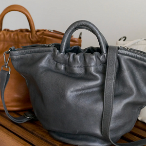 Ramble Rouched Tote White
