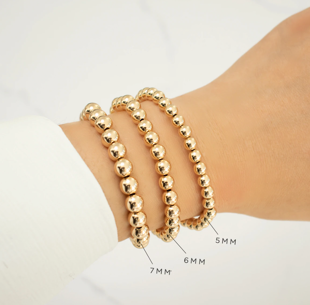 Gold Plated Beaded 6mm