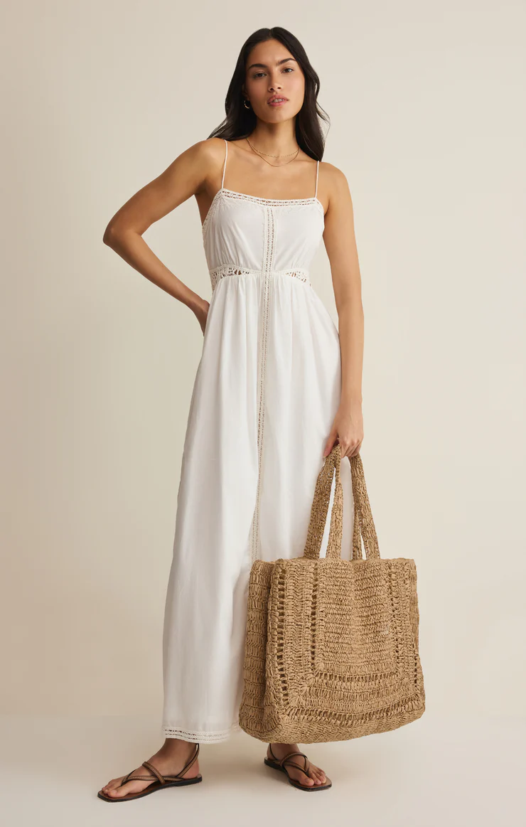 Hideaway Raffia Tote-Natural