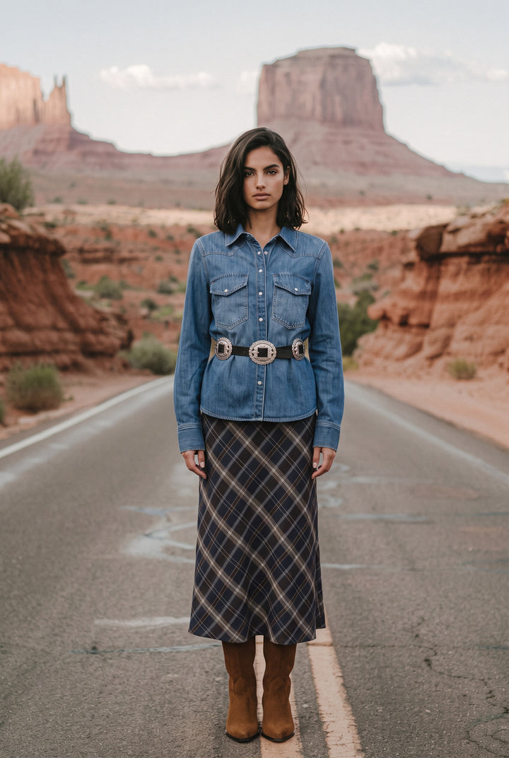 Western Leather Concho Belt