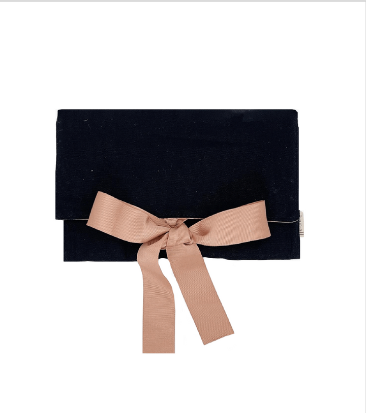 Large Jewelry Roll/Travel Pouch-Black