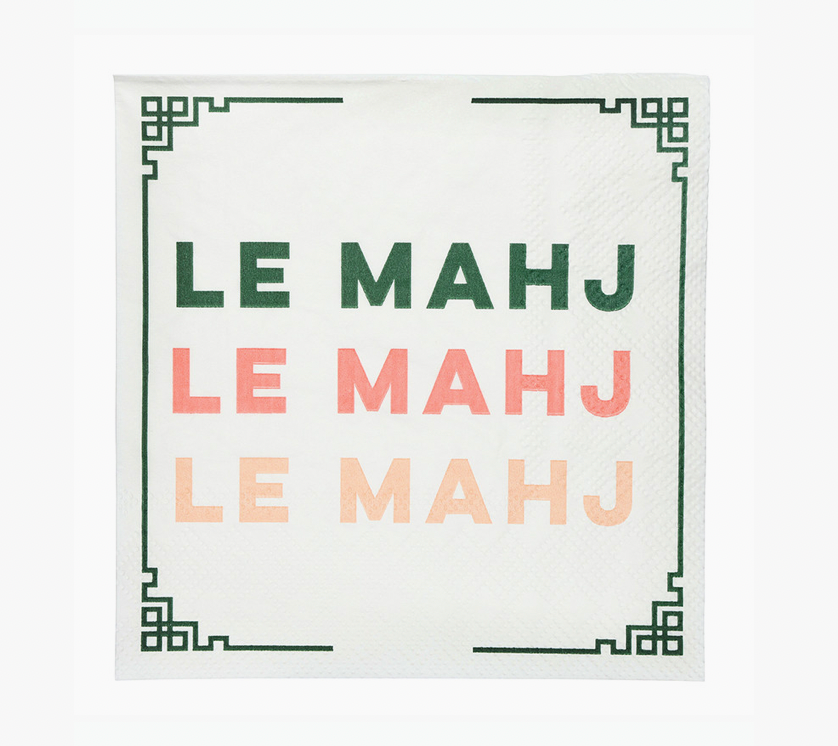 Ceramic Napkin Tray + Napkins - Le Mahj