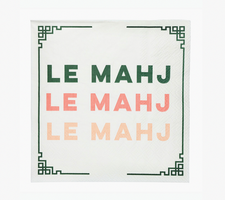 Ceramic Napkin Tray + Napkins - Le Mahj