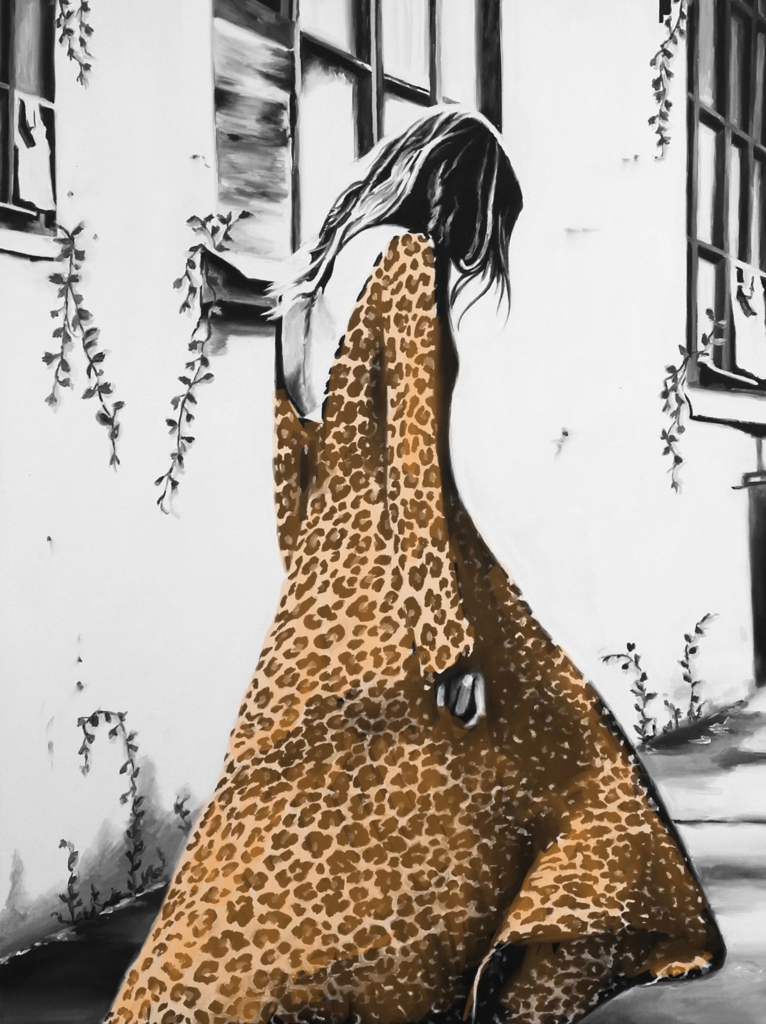 Uphill Battle Mushie Tee Worn White Leopard