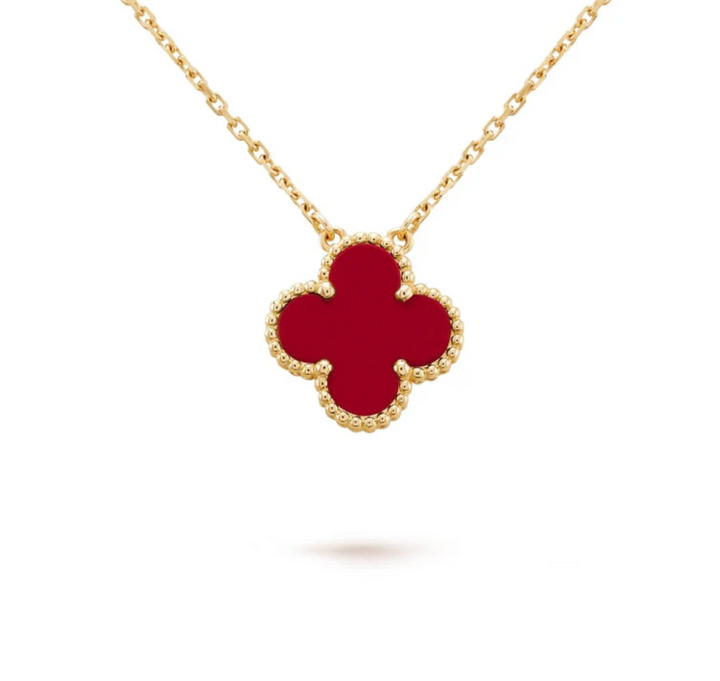 SS-Red Single Clover Necklace