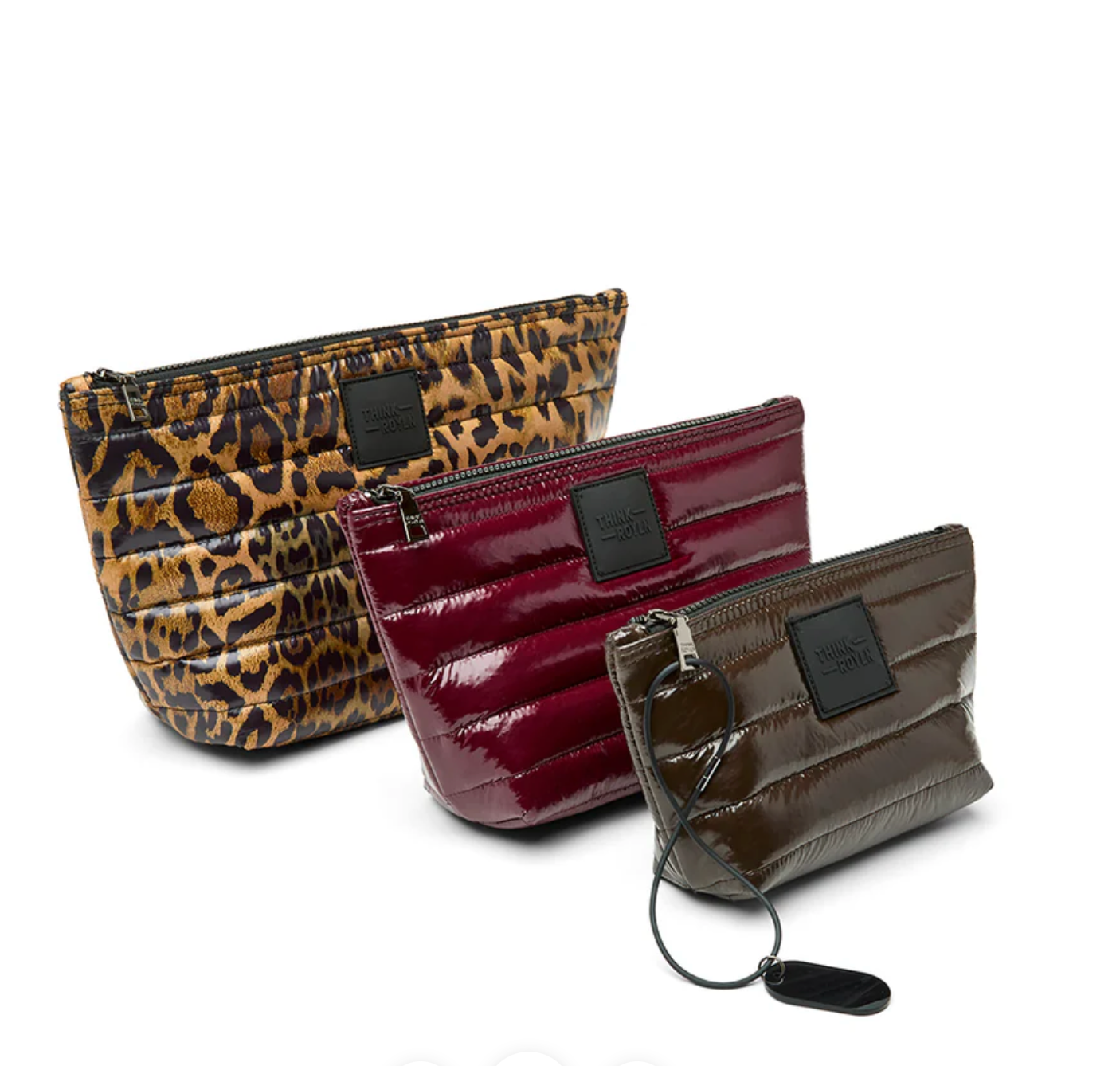 Travel Trio- Leopard Burgundy Chocolate