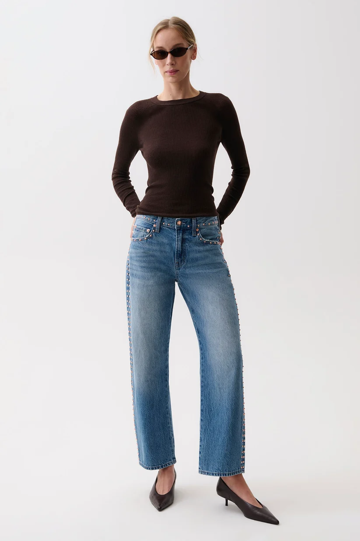 Lexi Mid Bowed Straight-Star Studded