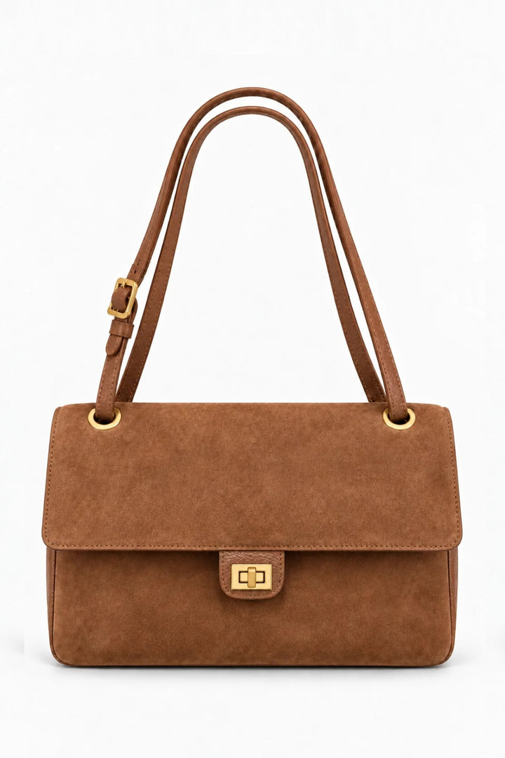 Aurora Leather Tote- Chestnut
