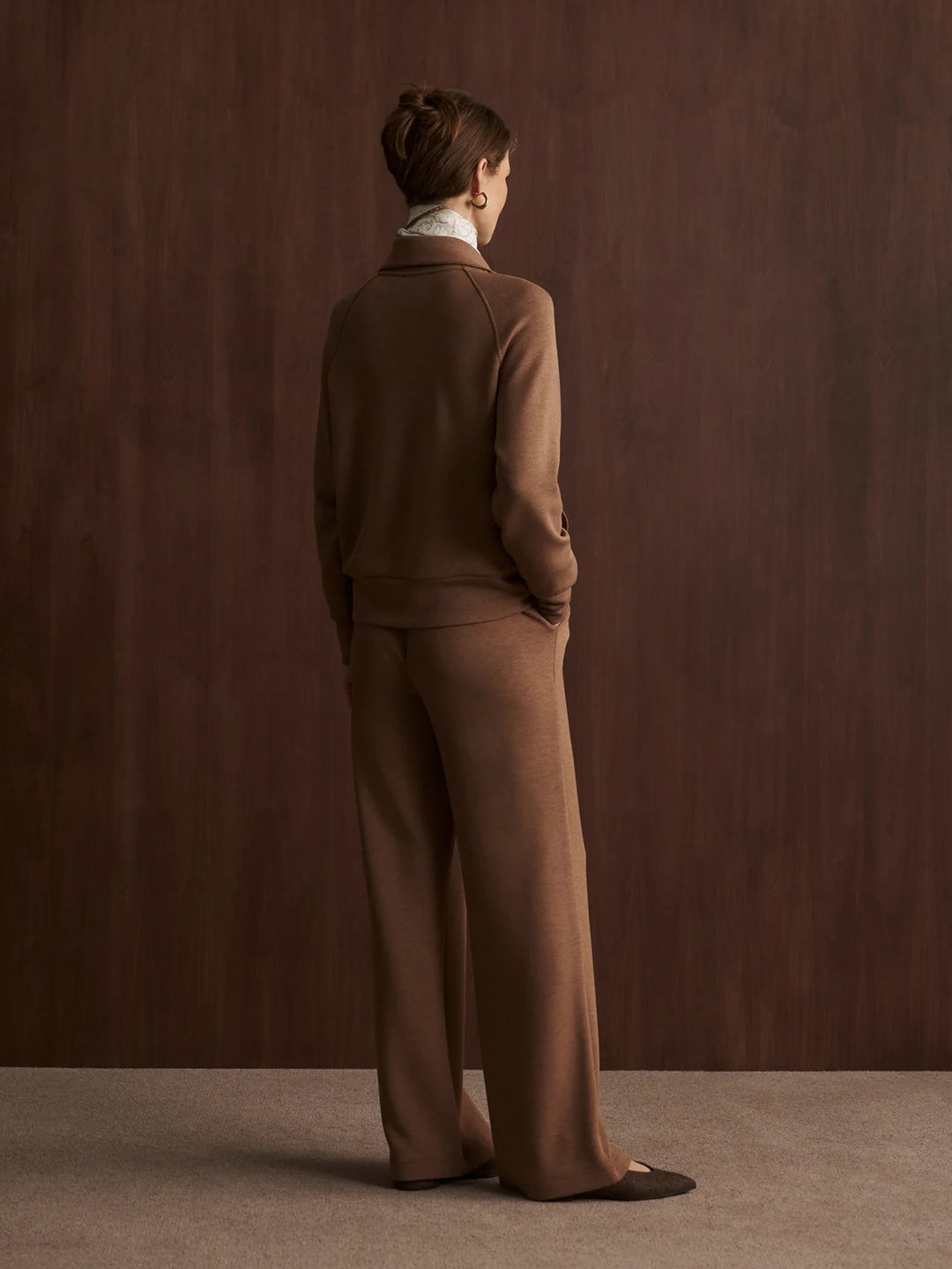 Extra Wide Leg Pant-Golden Bronze Marl