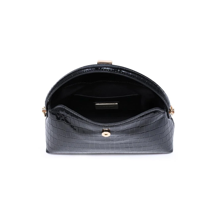 Katerina Crossbody-Black Croc