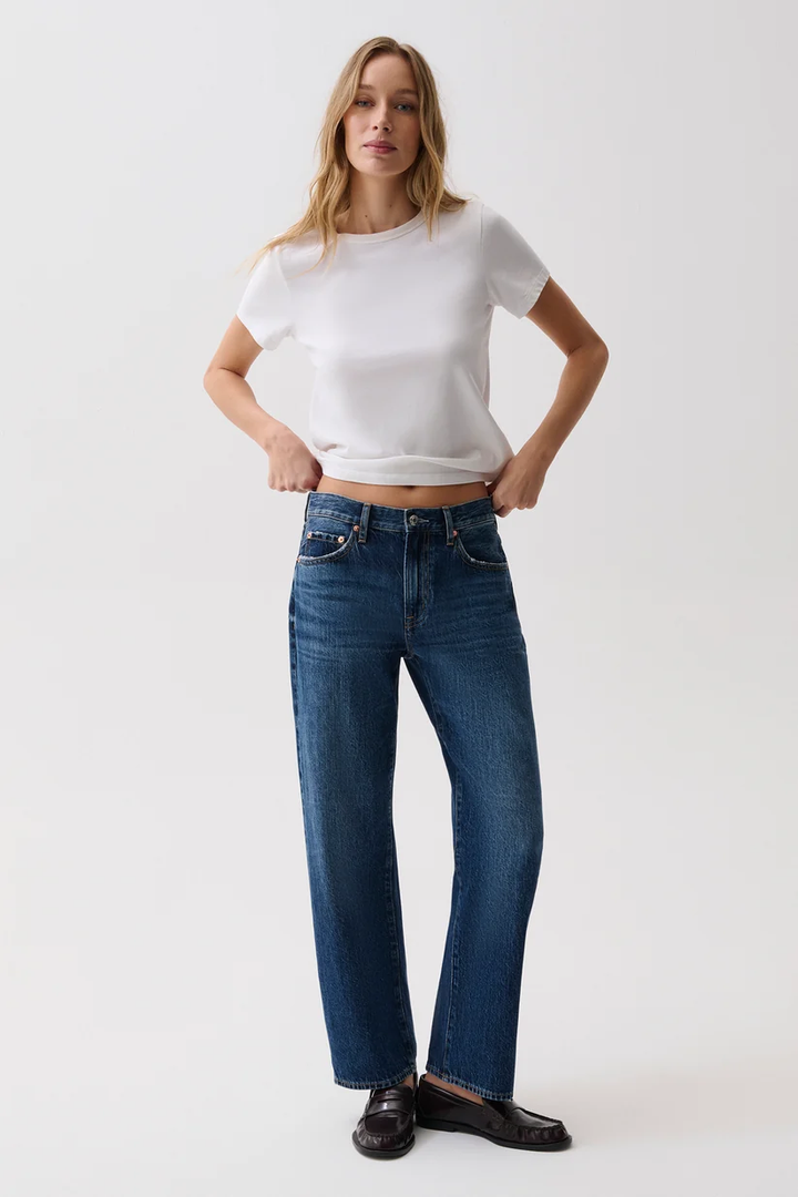 Lexi Mid Rise Bowed Straight-Moonwave