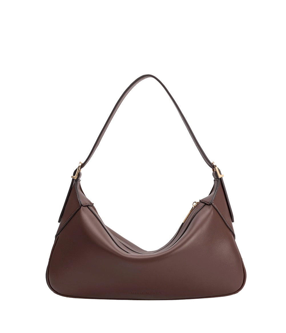 Nicolette Vegan Shoulder Bag-Espresso