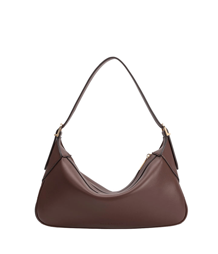 Nicolette Vegan Shoulder Bag-Espresso