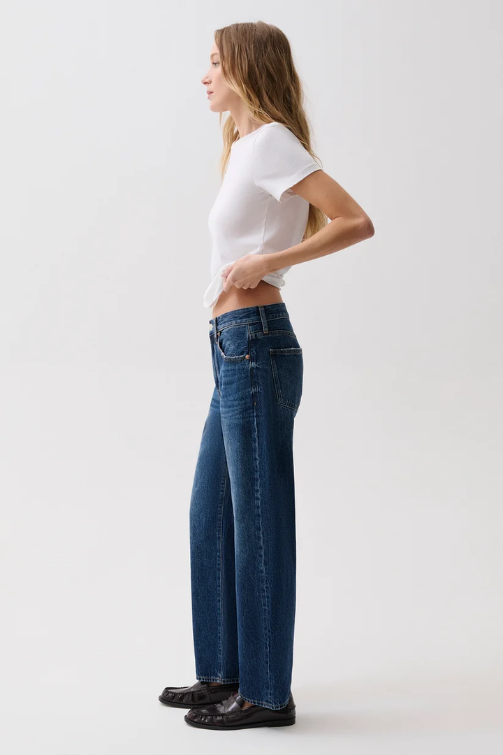 Lexi Mid Rise Bowed Straight-Moonwave