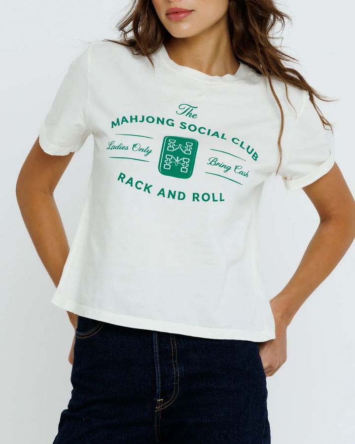 Mahjong Social Club Tee-Off White