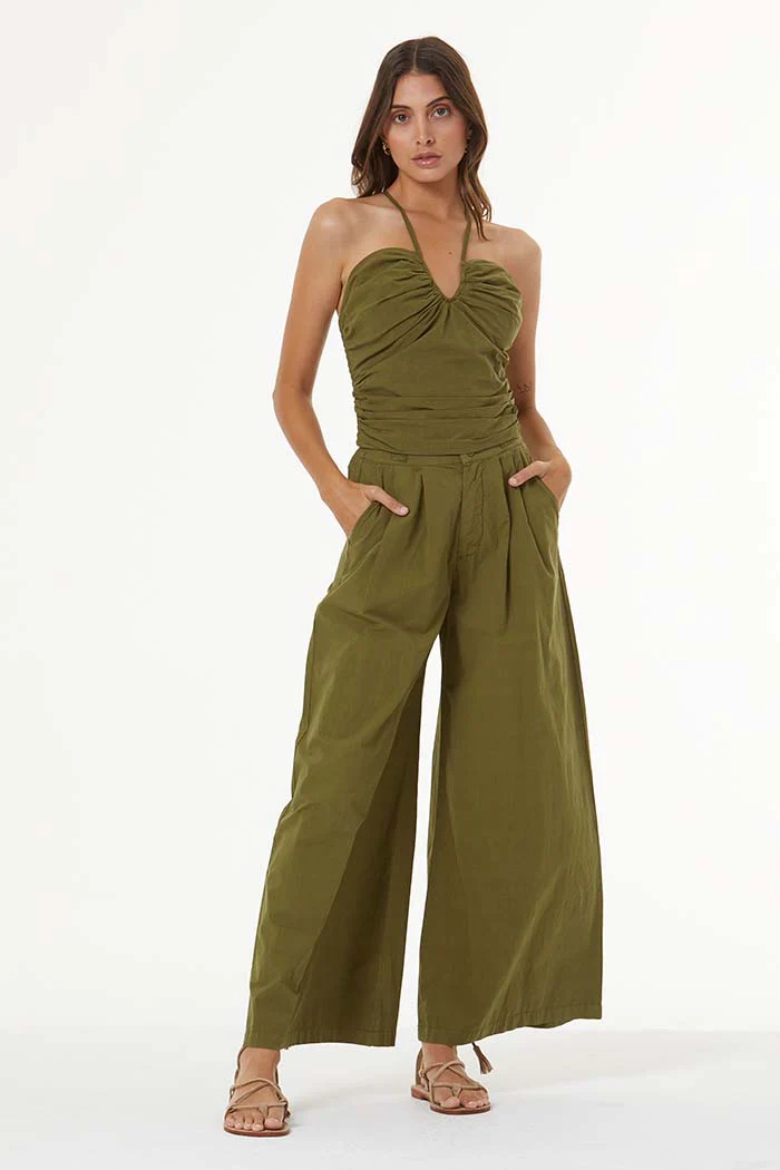 Cosmo Pant Solid Kelp